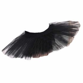 Adult Swan Ballet Pancake Tutu Skirts for Women Ballerina Dance Costumes, Black 34cm